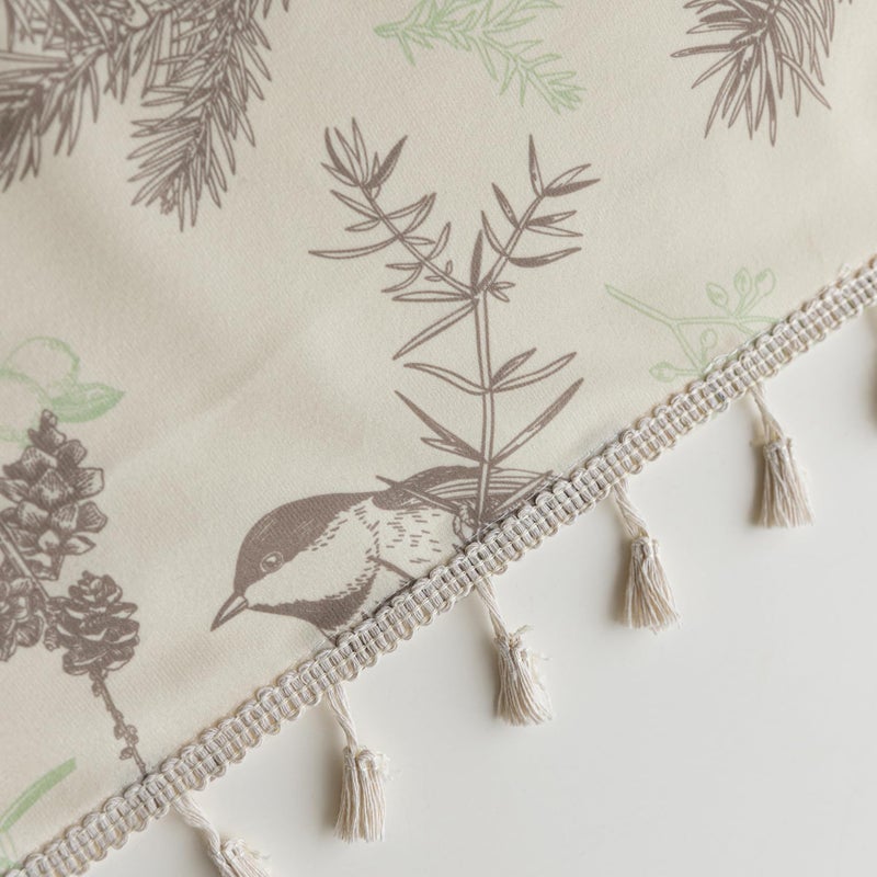 Erbnaryx Boho Floral Curtains French Country Farmhouse Curtains 84 Inches Long Light Filtering Window Rod Pocket Drapes for Living Room 2 Panels-Beige Birds - Image 5