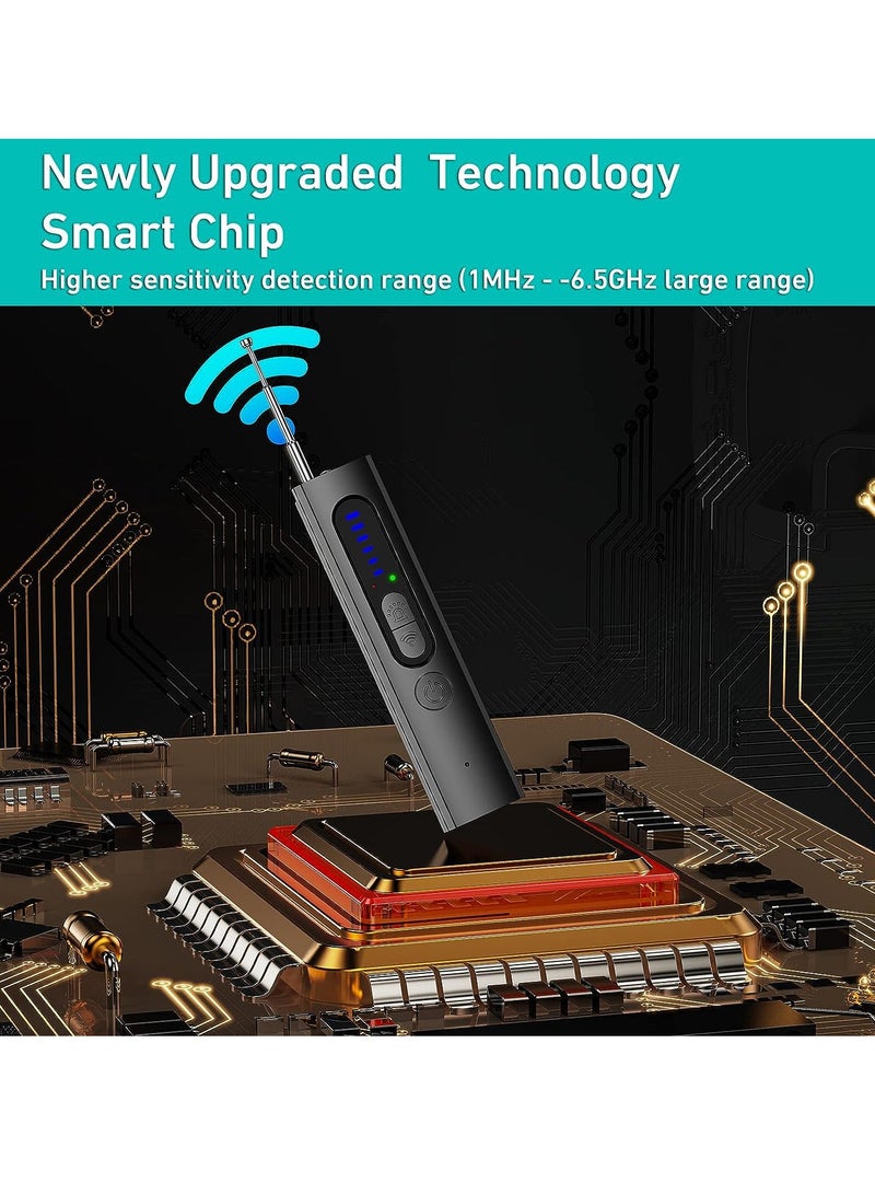 Hidden Camera Detector, Pocket Sized Anti Spy Bug Sweeper Listening Device Detector, Durable Portable RF Wireless Signal Scanner, Listening Device Camera Finder For Home Office Travel