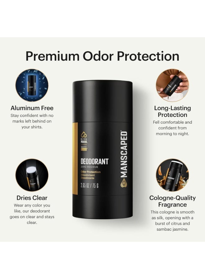 manscaped MANSCAPED® UltraPremium Deodorant, Aluminum-Free Clear Formula, Soft and Comfortable with Cologne-Quality Fragrance for Under Arm Odor Protection, 2.65 oz Stick (2 Pack) - Image 2