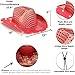 Funcredible Red Cowboy Hat Heart Glasses LED Cowboy Hats for Women and Men Light Up Sequins Cowgirl Costume Accessory Set for Adults - Image 3