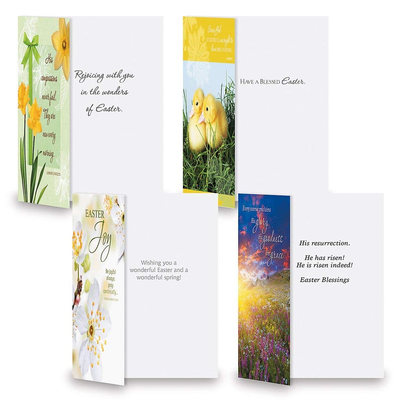 Current Easter Faith Greeting Cards Value Pack - Set of 12 Large 5" x 7", Religious Easter Cards, Inspiring Bible Messages for Christians and Catholics, White Envelopes - Image 2