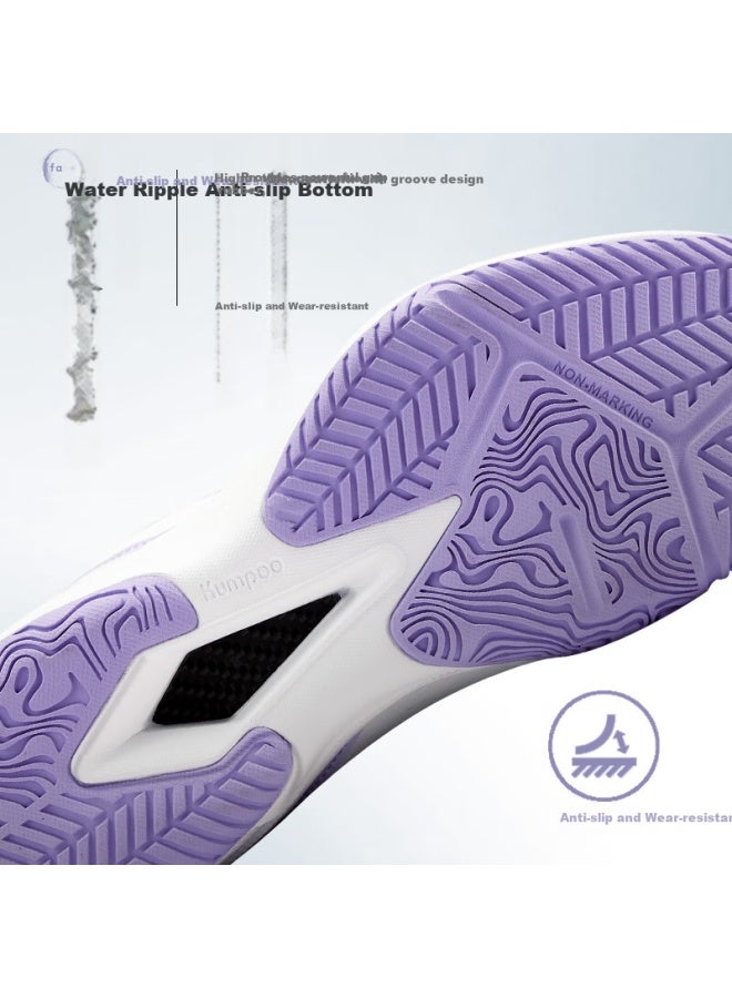 Kumpoo New Badminton Shoes Luying D21 Breathable Non-slip Wear-resistant Xunfeng Professional Sports Shoes White/purple Size 36 - Image 3
