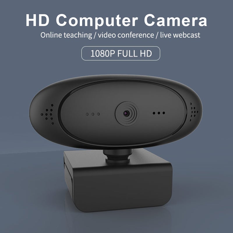 1080P HD Computer Camera Video Conference Camera Webcam 2 Mega Pixel Auto Focus 360° Rotation USB Plug & Play with Microphone for Video Meeting Online Teaching Training Live Webcasting - Image 3