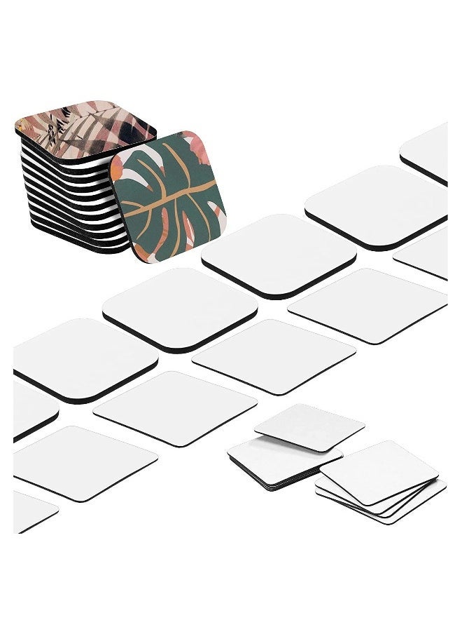 16 Pack Square Sublimation Blank Refrigerator Magnets for Home, Kitchen, Office, DIY Wall Decor (5 x 5 x 0.4 cm) - Perfect for Calendars & More