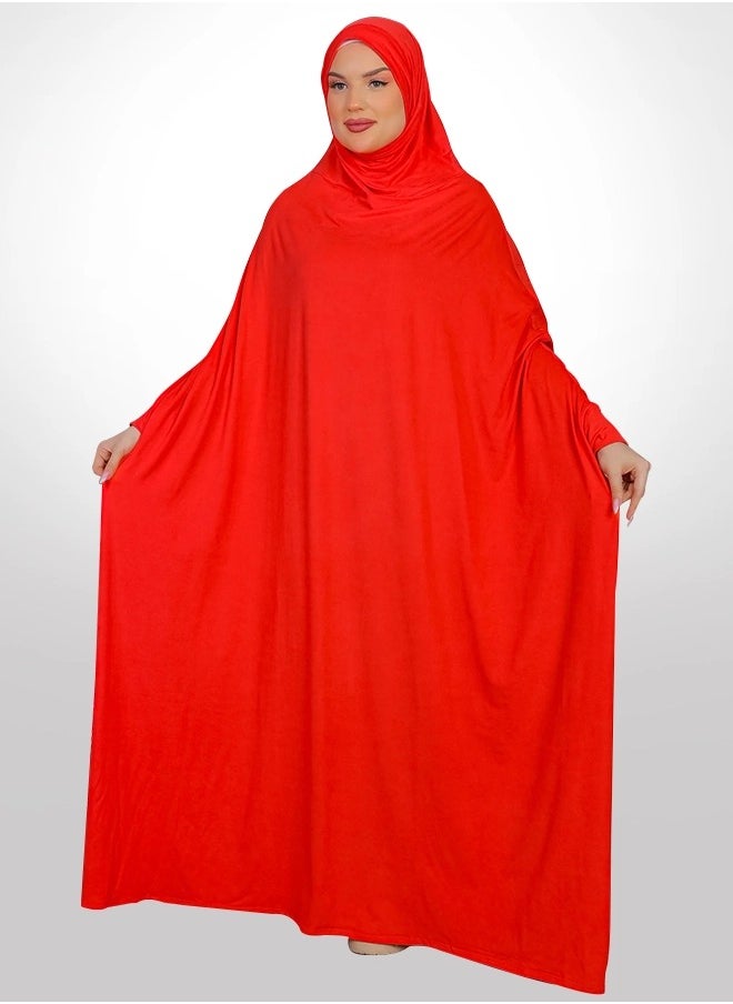 زمرد ثوب صلاة بحريني - ساده عملي مع غطاء الرأس من زمرد فاشون  - Image 1