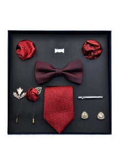8 pcs high-end tie men's business professional formal tie bow tie cufflinks fashion accessories gift box