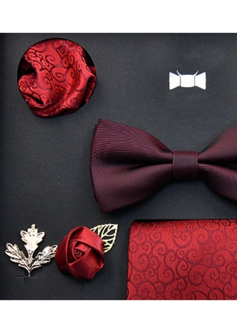Generic - 8 pcs high-end tie men's business professional formal tie bow tie cufflinks fashion accessories gift box - Image 1