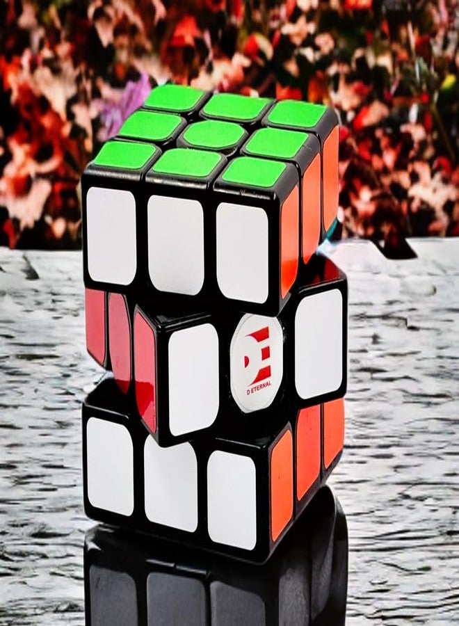 D ETERNAL Speed Cube 3x3 Professional Puzzle Cube Combo Bundle Set, Stickerless and Stickere Cube 3 by 3 with Two Cube Stand, 2-Pack - Image 2