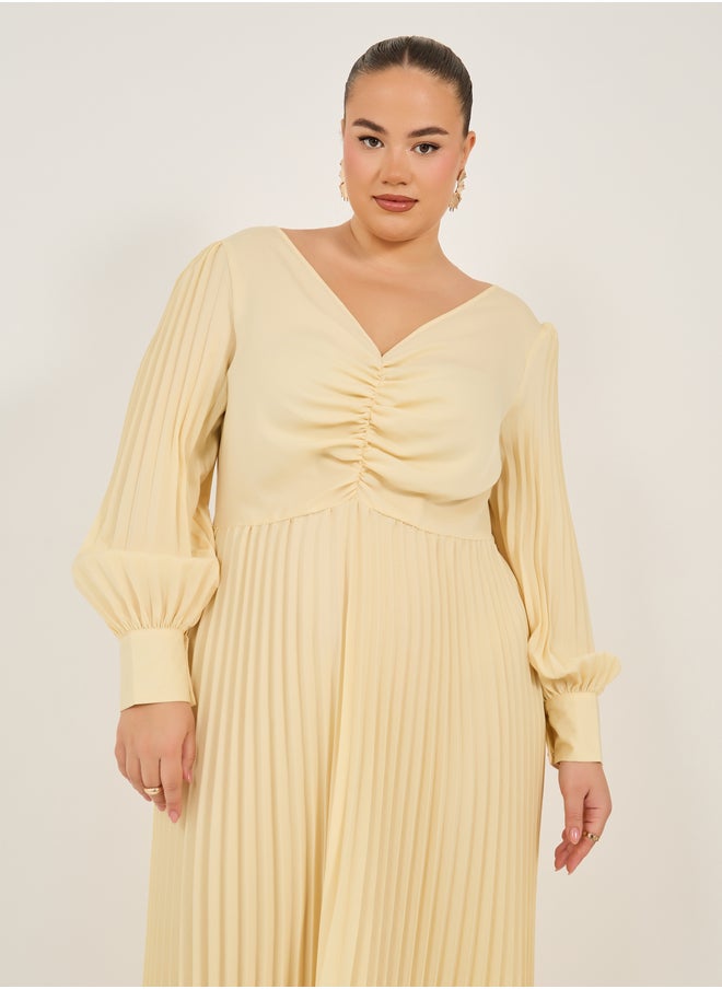 Styli Pleated Chiffon Dress  - Image 3