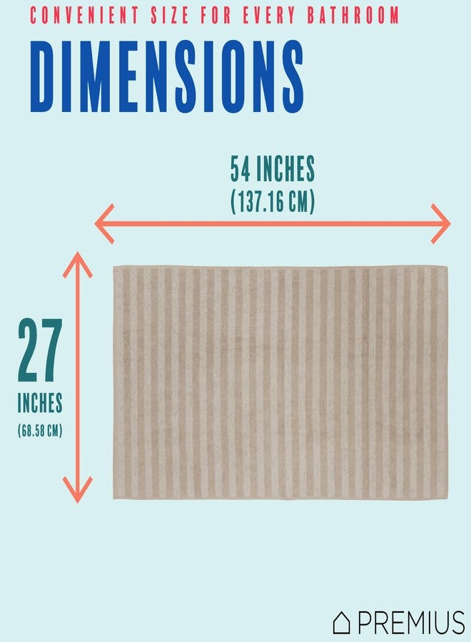 PREMIUS 2 Pack Stripes 100% Cotton Yarn Dyed Bath Towel, Oatmeal, 27 x 54 Inches - Image 5