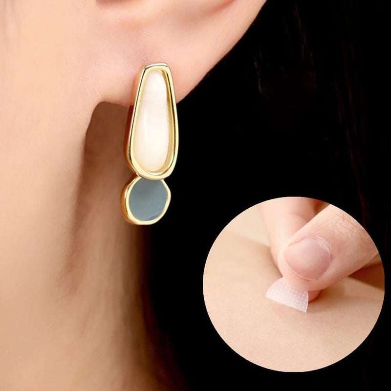 الأزرق جي دبليو شريط رفع شحمة الأذن غير المرئي من Bluejw، 60 قطعة، لدعم شحمة الأذن المتمددة أو الممزقة، لتخفيف الضغط الناتج عن الأقراط الثقيلة - Image 3