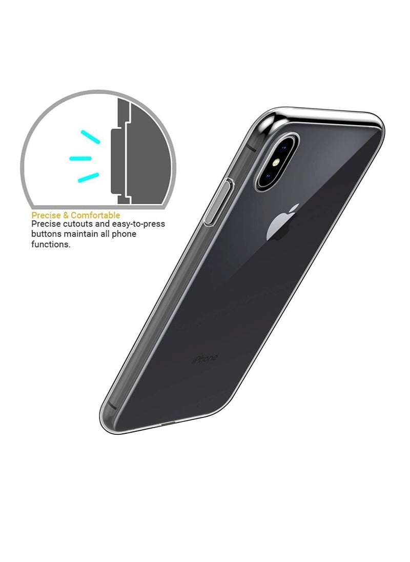 Clear Case for iPhone XS Max, [Anti-Yellowing] Silicone Ultra Slim Shockproof Protective Phone Case for Apple iPhone XS Max 6.5 inch - Crystal Clear
