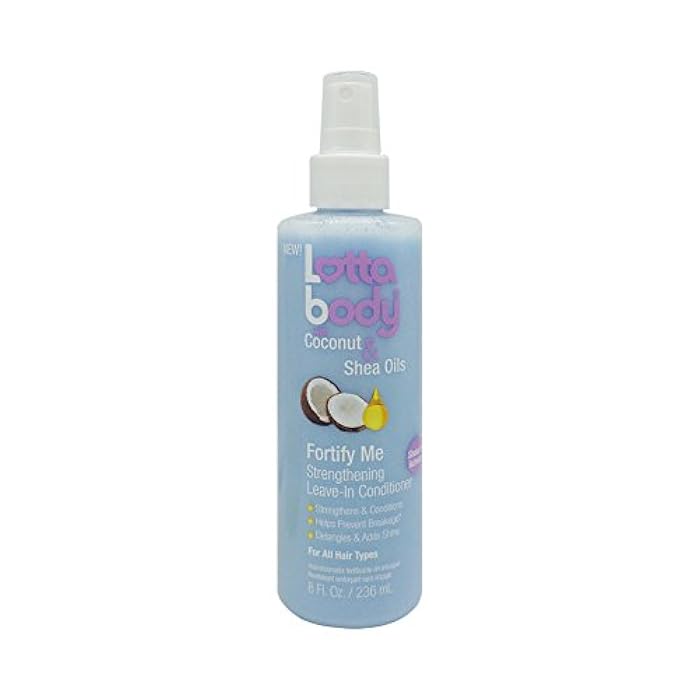 Lottabody Lotta Body, Fortify Me Strengthening Leave-In Conditioner, Strengthens and Conditions, Made With Coconut and Shea Oils, 8 Fl Oz - Image 1