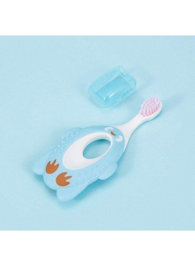 BABIES BLOOM Soft Anti Slip Handle Cartoon Baby Silicone Toothbrush For Newborn’S Oral Care (1 3 Years Old) Babies Soft Cartoon Toothbrush For Babies And Children (Blue) - Image 2