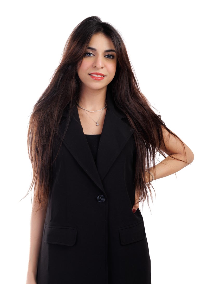Coctail 17281-vest blazer-black  - Image 4