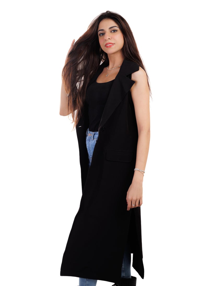 Coctail 17281-vest blazer-black  - Image 3