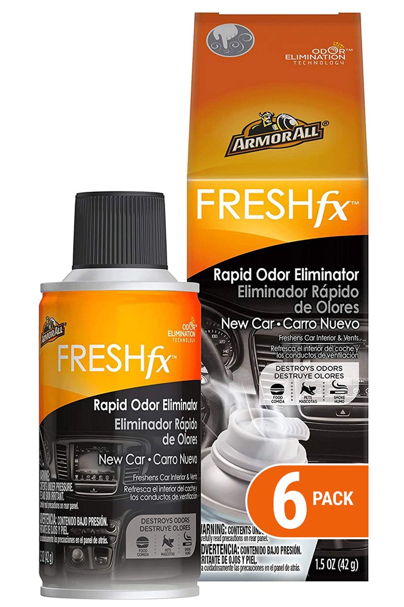 Armor All Car Air Freshener and Purifier - Odor Eliminator for Cars & Truck, New Car, Fogger, Pack of 6, 18507 - Image 1