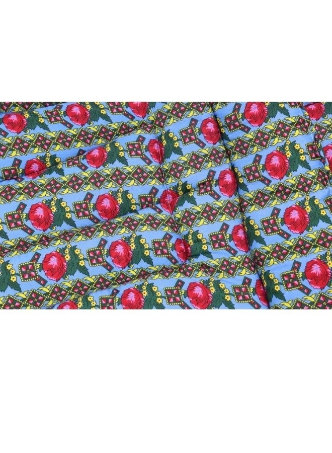 blanket, patterned and lined with cotton, suitable for trips and outdoor sessions, size 180 x 190 x 6 cm - Image 3