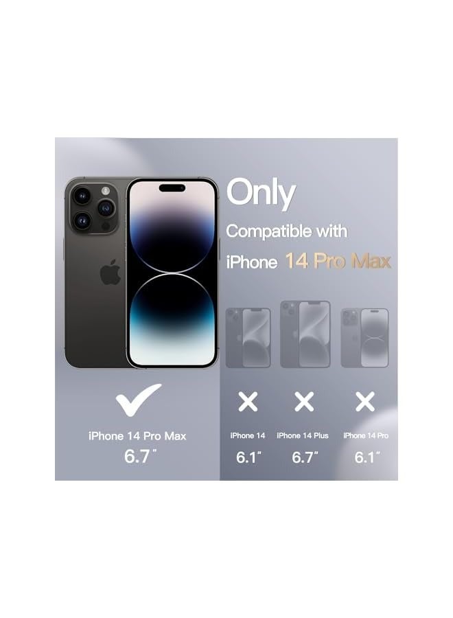 Jetech Magnetic Silicone Case for iPhone 14 Pro Max 6.7-Inch, Compatible with MagSafe, Phone Cover with Camera Lens Full Protection (Black) - Image 2