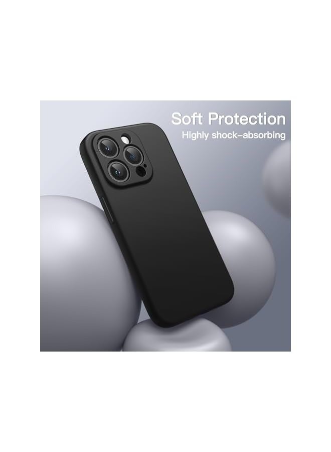 Jetech Magnetic Silicone Case for iPhone 14 Pro Max 6.7-Inch, Compatible with MagSafe, Phone Cover with Camera Lens Full Protection (Black) - Image 5