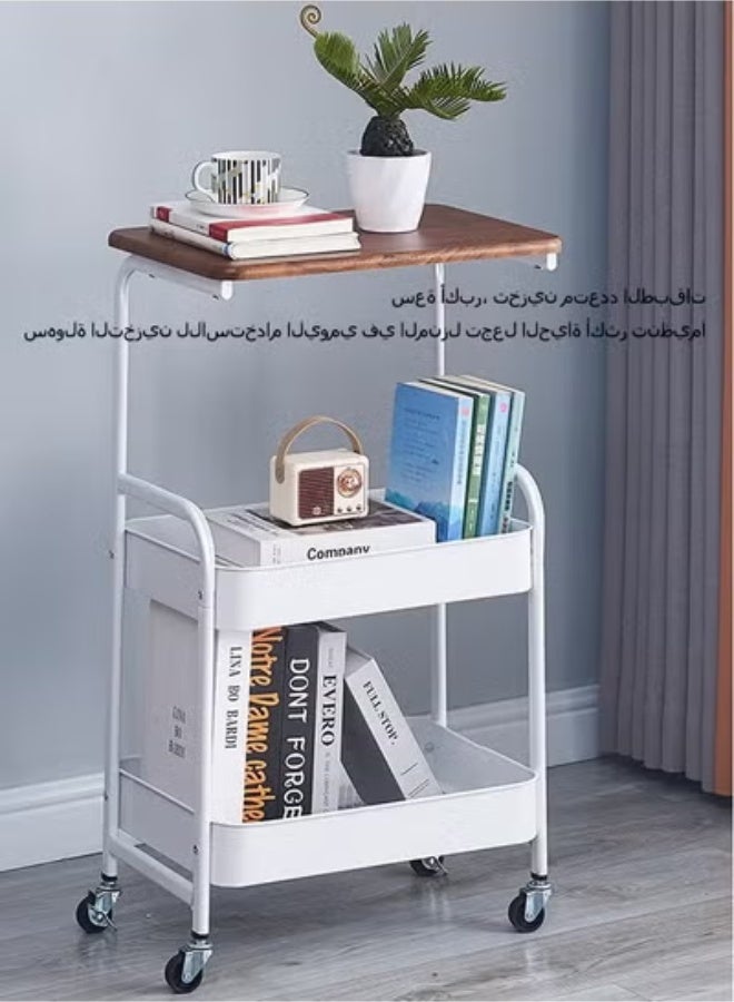 بيوينتي عربة مساعدة مع قمة طاولة خشبية - Image 5