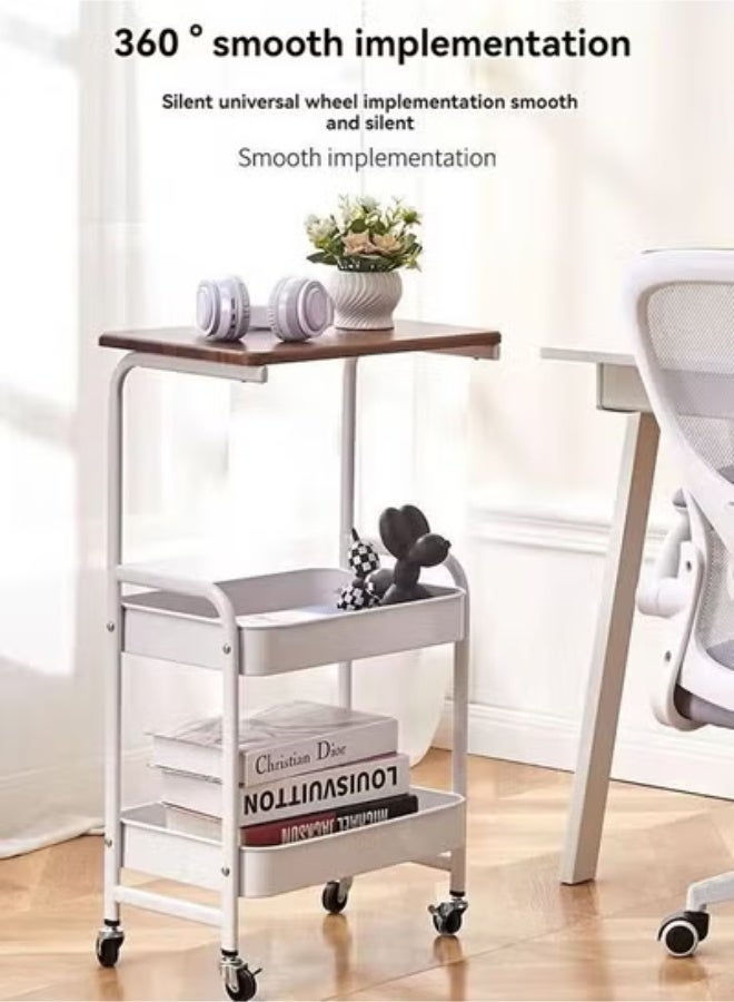 بيوينتي عربة مساعدة مع قمة طاولة خشبية - Image 4
