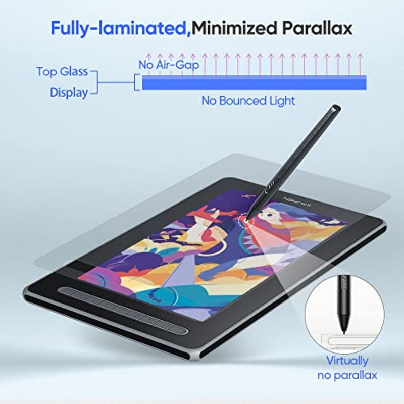 XP-PEN Artist13_2nd 13-inch Drawing Pen Display Graphics Monitor Full-Laminated Technology Drawing Monitor with Tilt Function, X3 Smart Battery-free stylus Black - Image 5