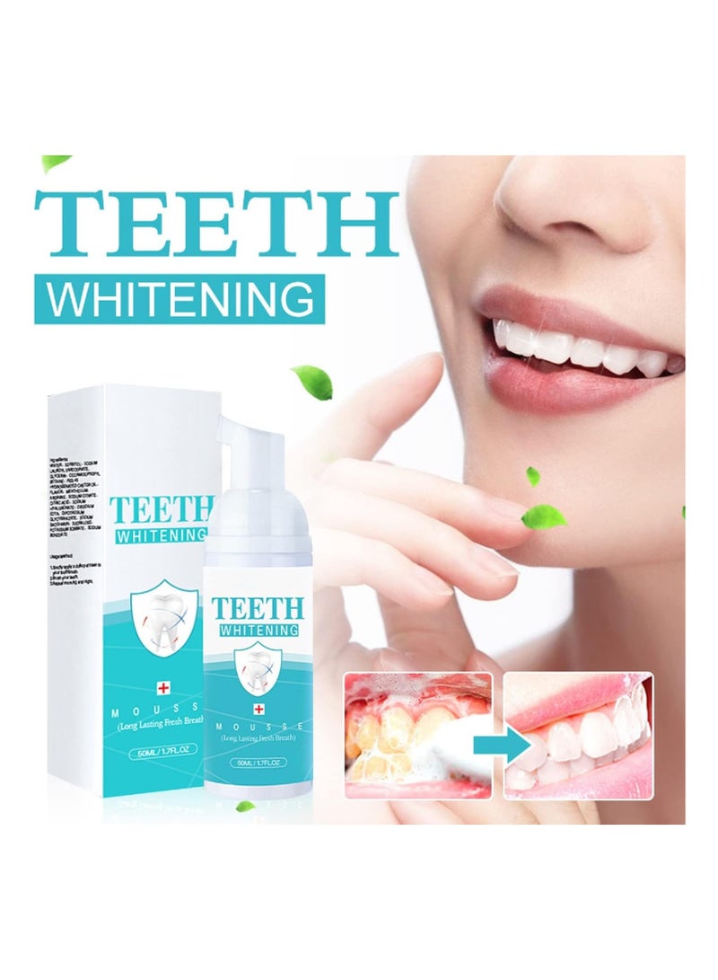 SYOSI 2 قطعة موس تبييض الأسنان، معجون تنظيف الفم، رغوة للتنفس المنعش عميق، معجون تنظيف الأسنان، نفس منتعش، معجون تبييض موس ناعم جداً، رعاية فموية رغوية، معجون غسول الفم - Image 2