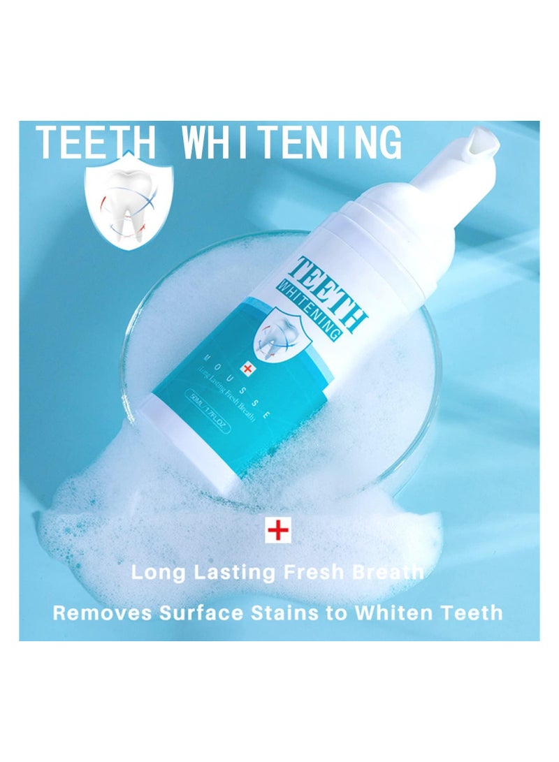 SYOSI 2 قطعة موس تبييض الأسنان، معجون تنظيف الفم، رغوة للتنفس المنعش عميق، معجون تنظيف الأسنان، نفس منتعش، معجون تبييض موس ناعم جداً، رعاية فموية رغوية، معجون غسول الفم - Image 3