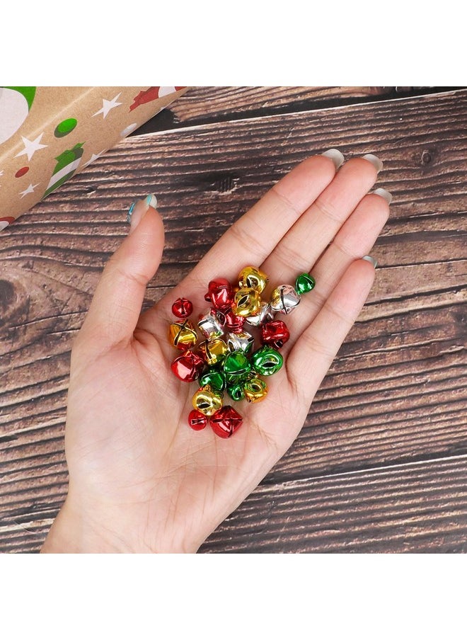 DERAYEE DERAYEE 220 Pcs Jingle Bells, 4 Colors Mini DIY Craft Bell Bulk for Christmas Home and Pet Decorations Xmas Party Favors Supplies  - Image 3