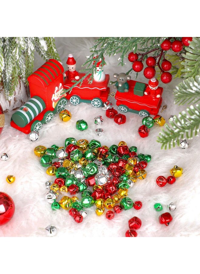 DERAYEE DERAYEE 220 Pcs Jingle Bells, 4 Colors Mini DIY Craft Bell Bulk for Christmas Home and Pet Decorations Xmas Party Favors Supplies  - Image 4