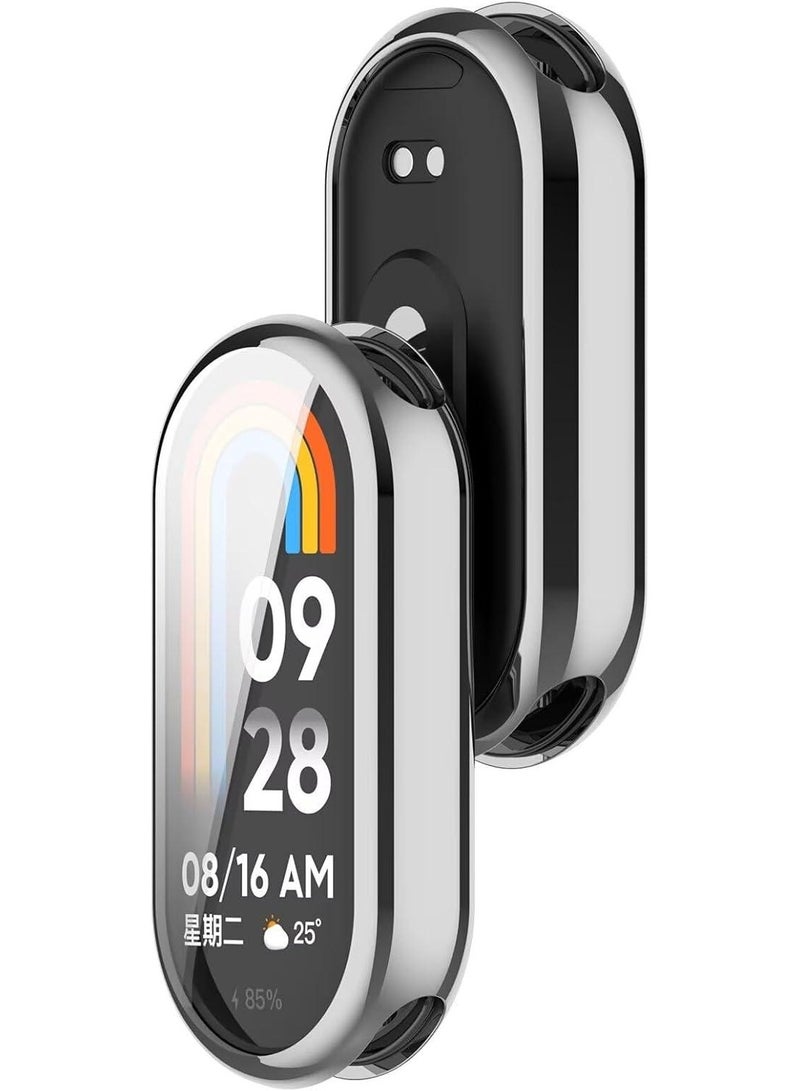 CASE For Xiaomi Smart Mi Band 9 TPU Plating Cover - Silver - Image 2