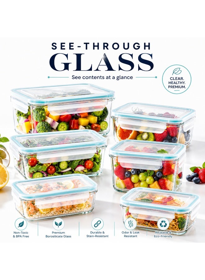 Glasslock Rectangular Food Container 1025 ml Tempered Glass Leakproof Microwave Safe - Image 4