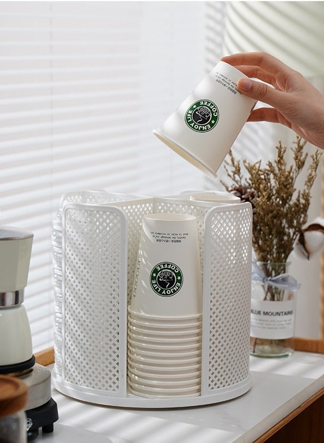 Bukela Multi Function Holder Cup Holder Coffee Cups Plastic Base Holder White Plastic coffee cup holder - Image 1