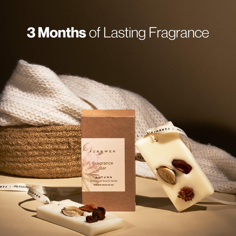 FERNWEH Fernweh Fragrance Bar Vanilla Woody Warm Fragrance Air Freshener Bar Scented Sachet for Closet Wardrobe Drawers Shoe Racks Cupboards Scented Soy Wax Tablet Premium Home Fragrance  - Image 3