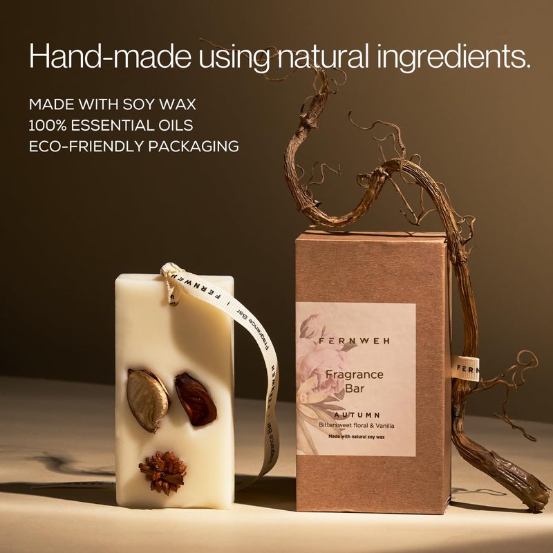 FERNWEH Fernweh Fragrance Bar Vanilla Woody Warm Fragrance Air Freshener Bar Scented Sachet for Closet Wardrobe Drawers Shoe Racks Cupboards Scented Soy Wax Tablet Premium Home Fragrance  - Image 5