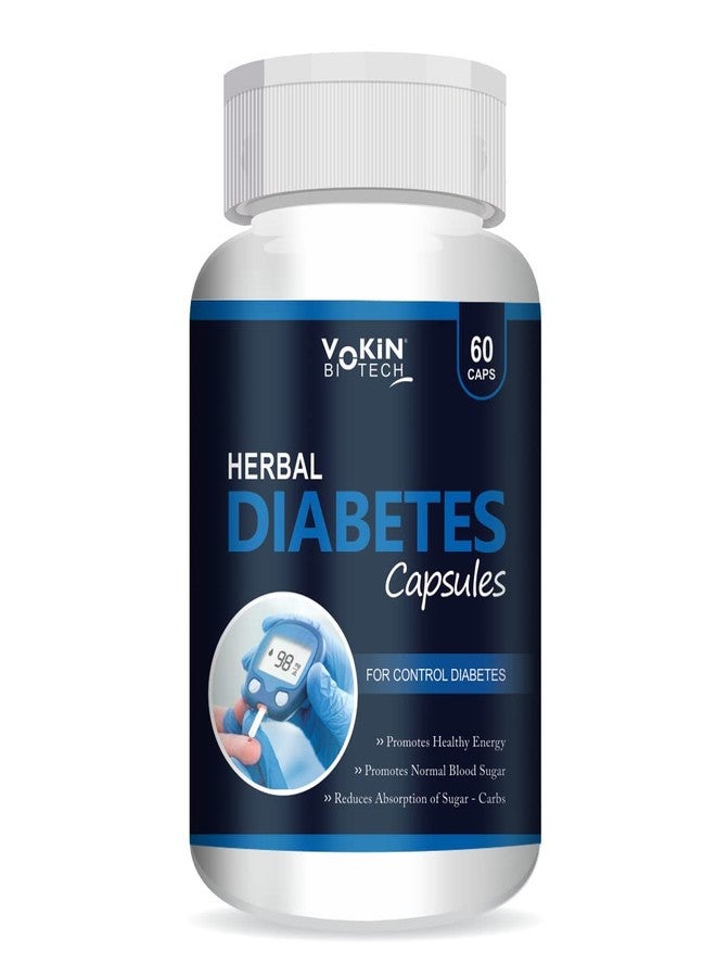 Vokin Biotech Herbal Diabetes 60 Capsules for Control Diabetes, Insulin Resistance | Supports Healthy Energy | Normalize Blood Sugar 750mg - Image 1