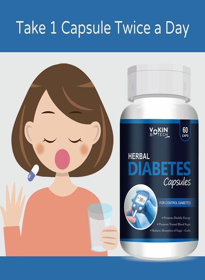 Vokin Biotech Herbal Diabetes 60 Capsules for Control Diabetes, Insulin Resistance | Supports Healthy Energy | Normalize Blood Sugar 750mg - Image 4