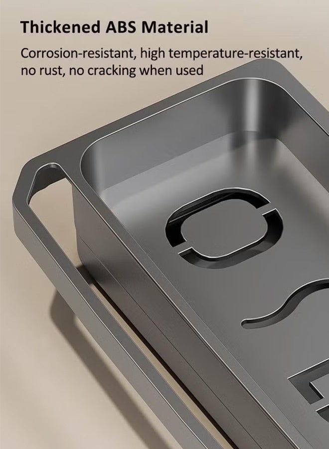 MLADEN Dishwashing Sponge Holder, Dish Soap and Sponge Holder for Kitchen Accessories, Stainless steel dishwashing sponge holder Dish Soap and Sponge Holder for Kitchen Accessories Storage Black - Image 3