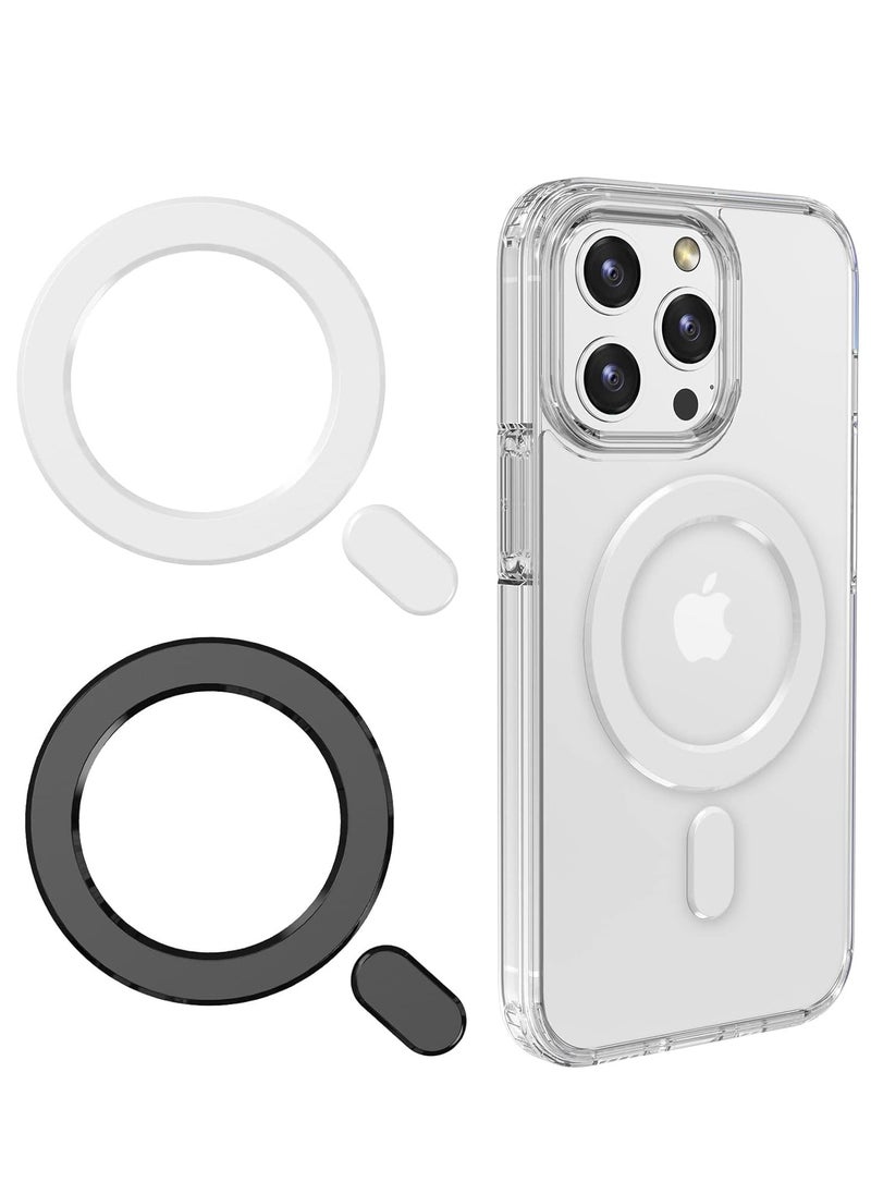 Generic 2 PCS Universal Magnetic Ring, Strong Magnet Sticker Magnetic Adapter Ring Compatible with Magsafe Accessories & Wireless Charging for iPhone 15/14/13/12 Pro Max Mini, Galaxy S24/S23/S22  - Image 1