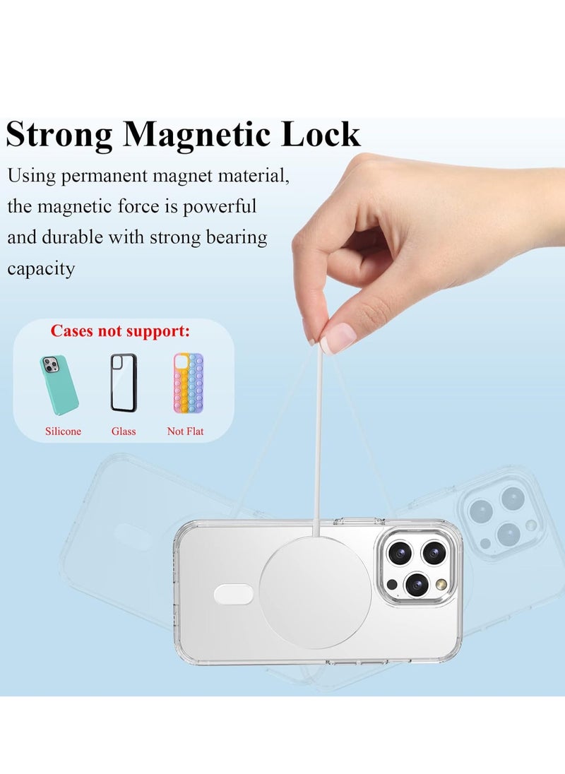 Generic 2 PCS Universal Magnetic Ring, Strong Magnet Sticker Magnetic Adapter Ring Compatible with Magsafe Accessories & Wireless Charging for iPhone 15/14/13/12 Pro Max Mini, Galaxy S24/S23/S22  - Image 4