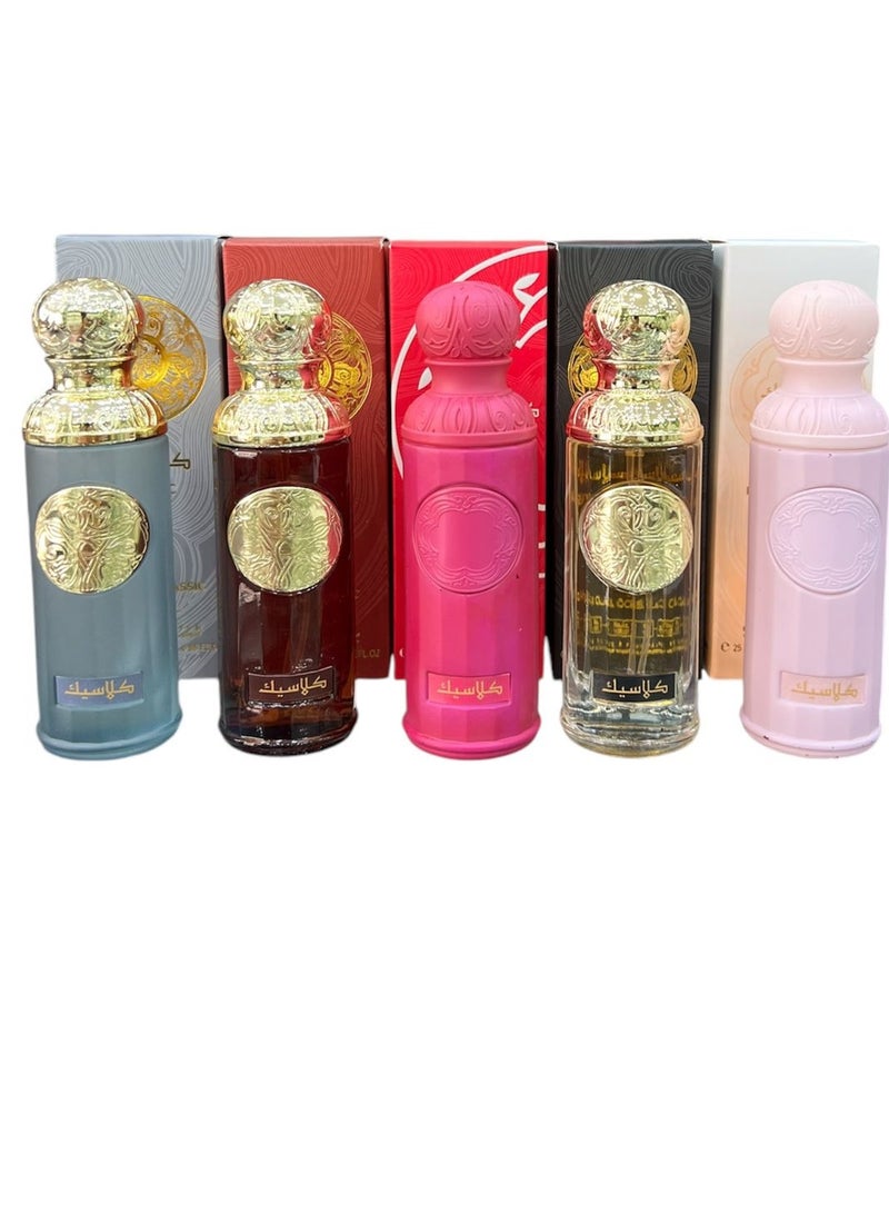 Classic perfume set consisting of 5 pieces 25ml