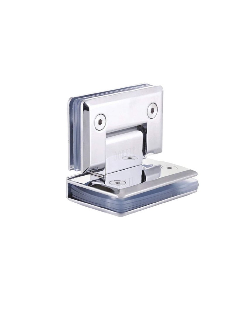 Zinc, Glass To Glass Hinges 90 Degree for Glass Door, Glass Shower Door, Glass Cabinet,Chrome Plated Finish- DT304 - Image 1