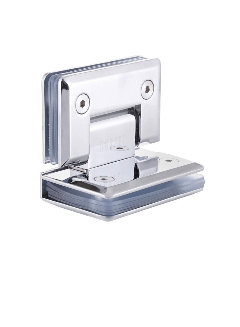 Zinc, Glass To Glass Hinges 90 Degree for Glass Door, Glass Shower Door, Glass Cabinet,Chrome Plated Finish- DT304 - Image 2