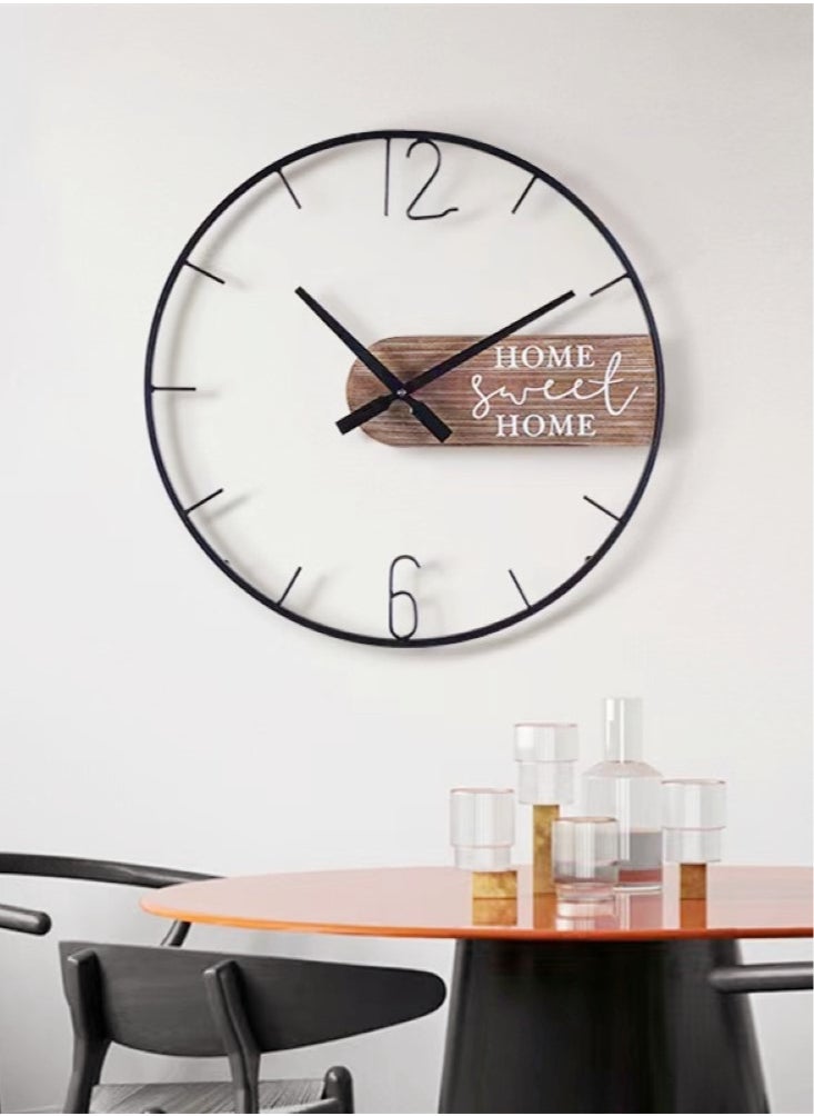Kutis 1-Piece Living Room Wall Clock Creative Hollow Design Metal Material 50 Centimeter  - Image 1