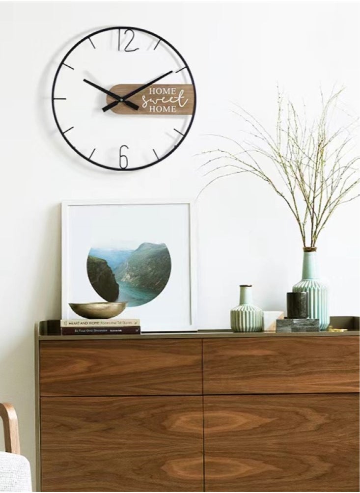 Kutis 1-Piece Living Room Wall Clock Creative Hollow Design Metal Material 50 Centimeter  - Image 2