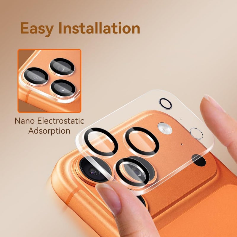 Vipsent Camera Lens Protector for iPhone 17 Pro Max 6.9",9H Tempered Glass，Ultra HD, Scratch Resistance Easy to Install，Case Friendly， 3-Pack - Image 5