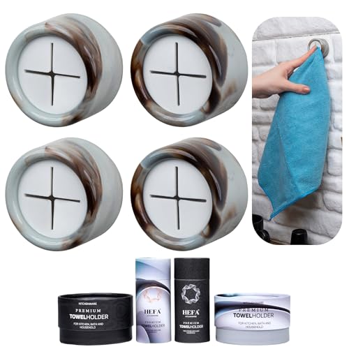 HEFA Kitchen Towel Holder, Towel Hooks, Dish Towel Holder, Organization, Bathroom Accesories, Kitchen Towel Hook, Gift, Kitchen Gadgets 4 Pack - Image 1