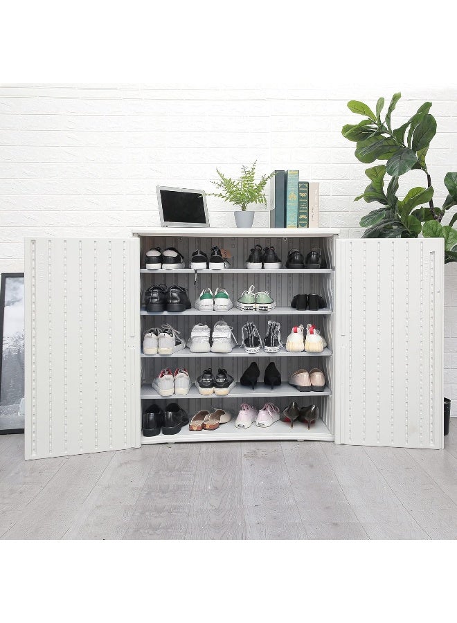 Cameltough CamelTough Shoe Cabinet with 4 Shelves & 2 Doors  - Image 1