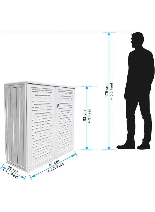 Cameltough CamelTough Shoe Cabinet with 4 Shelves & 2 Doors  - Image 3